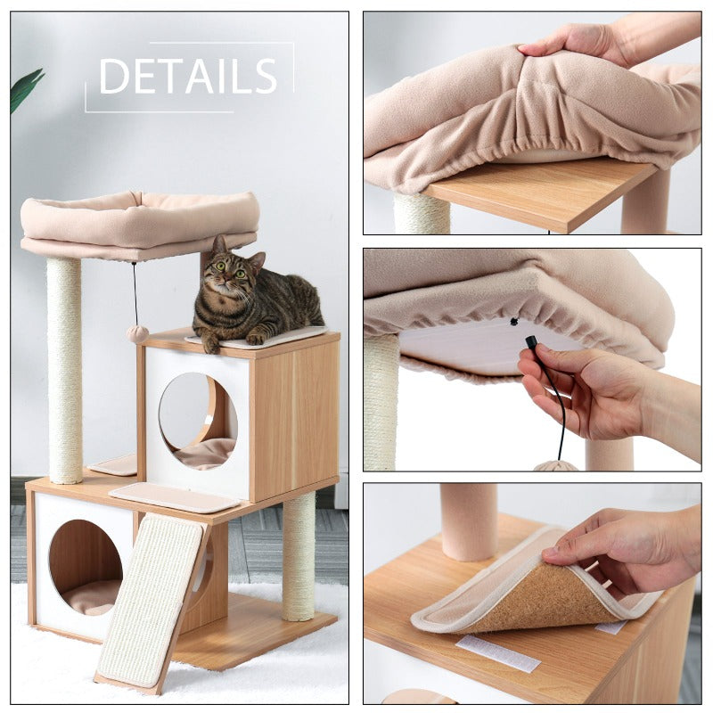 Wood Cat Tree Cat Tower