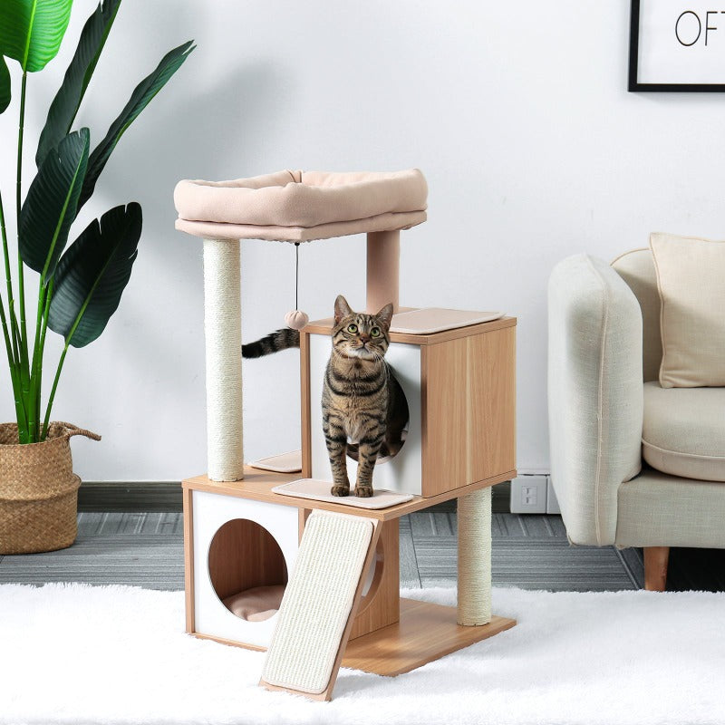 Wood Cat Tree Cat Tower