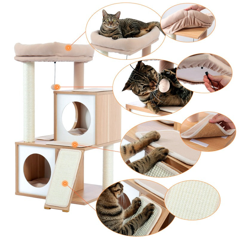 Wood Cat Tree Cat Tower