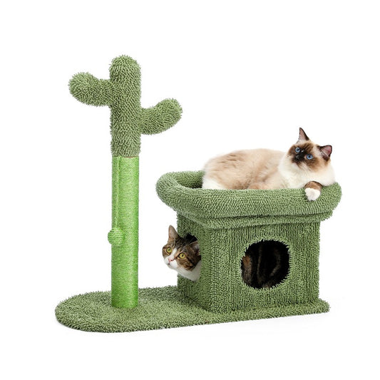 2 IN 1 Cactus Cat Tree Cat Tower