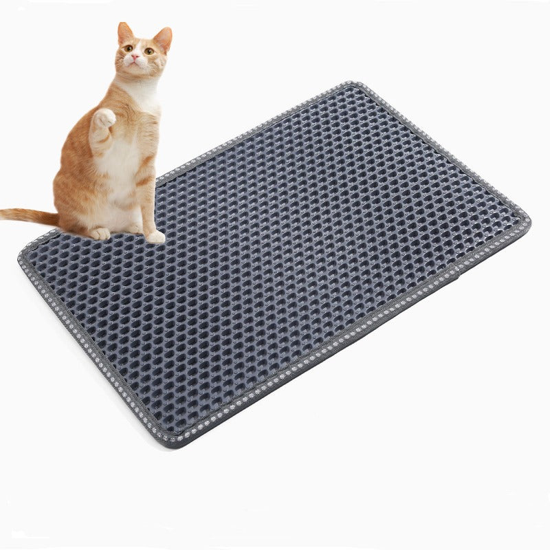 Cat Litter Mat, Double Layer Mats 21" x 14"  Grey