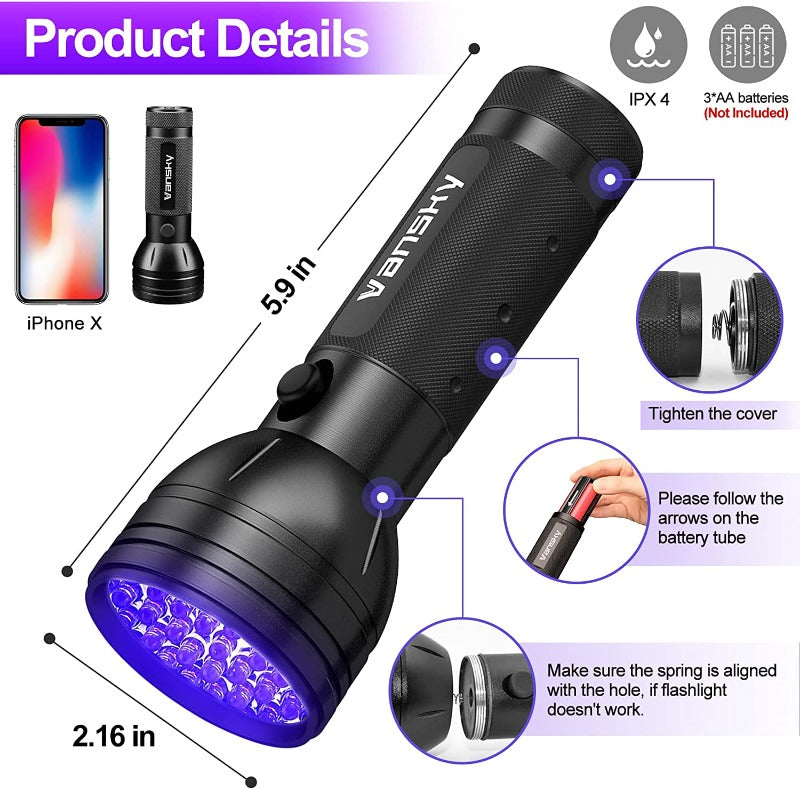 UV Flashlight Black Light