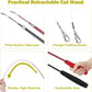2PCS Retractable Cat Wand Toy and 9PCS Cat Feather Toys Cat Teaser Toy Refills