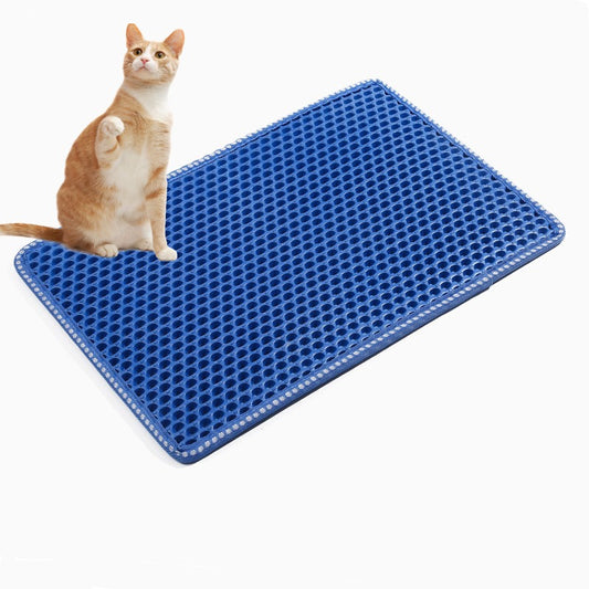 Cat Litter Trapping Mat Blue