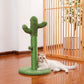 Cactus Cat Tower with Sisal Covered Scratching Post, Plush Perches and Fluffy Balls for Indoor Cats